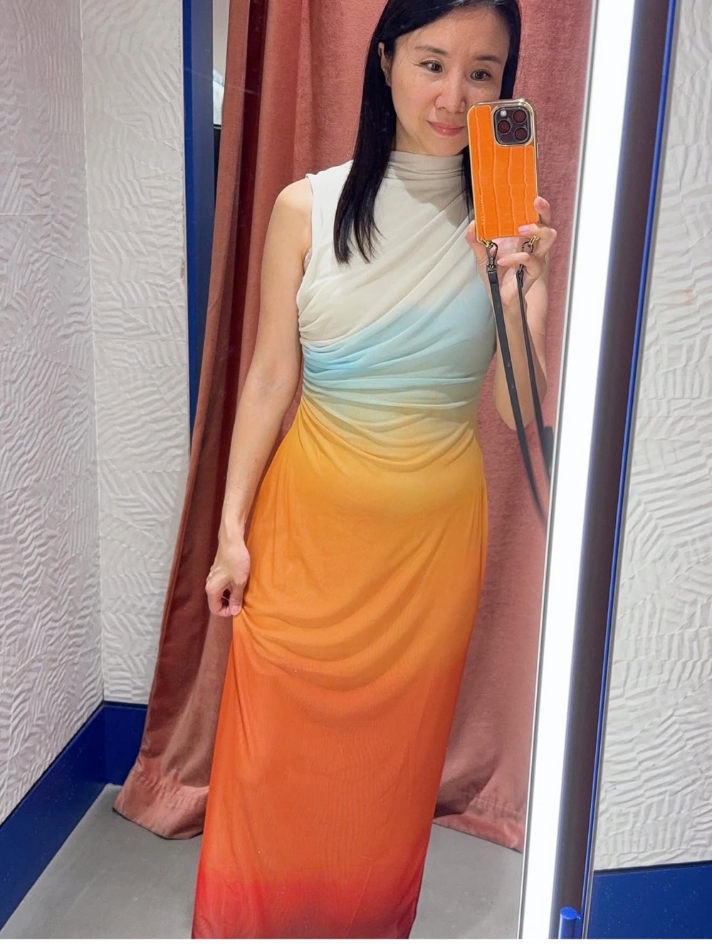 Commense Ombre Mesh Dress in Pastel Gradient - Picture 4 of 9